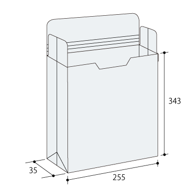 キーパル保存袋・玉なし 角2 スカイ
幅 x 天地：255 x 343mm
米坪：120g/m2