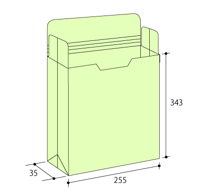 キーパル保存袋・玉なし 角2 ウグイス
幅 x 天地：255 x 343mm
米坪：120g/m2