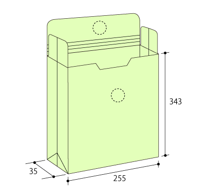 廃番）キーパル保存袋・玉付 角2 ウグイス
幅 x 天地：255 x 343mm
米坪：120g/m2