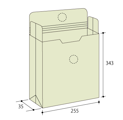 廃番）キーパル保存袋・玉付 角2 ソフトグレー
幅 x 天地：255 x 343mm
米坪：120g/m2