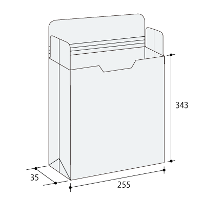 キーパル保存袋・玉なし 角2 ソフトスカイ
幅 x 天地：255 x 343mm
米坪：120g/m2