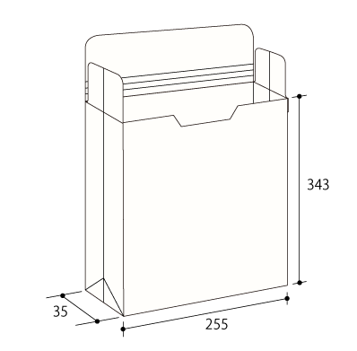 キーパル保存袋・玉なし 角2 ホワイト
幅 x 天地：255 x 343mm
米坪：120g/m2