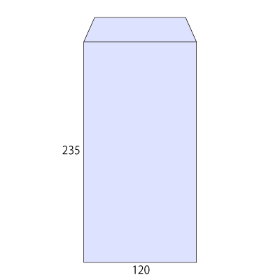 長3透けないコーティング パステルアクア80 (〒枠ナシ)