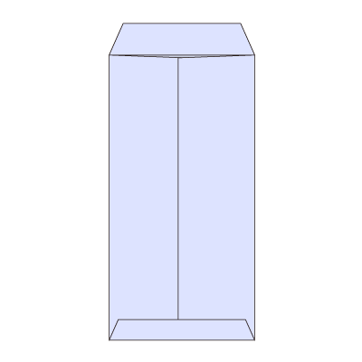 長3セロ窓1号 透けないコーティング パステルアクア80 (〒枠ナシ)
幅 x 天地：120 x 235mm
米坪：80g/m2