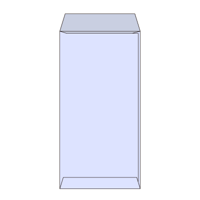 長3透けないコーティング パステルアクア80 (〒枠ナシ)
幅 x 天地：120 x 235mm
米坪：80g/m2