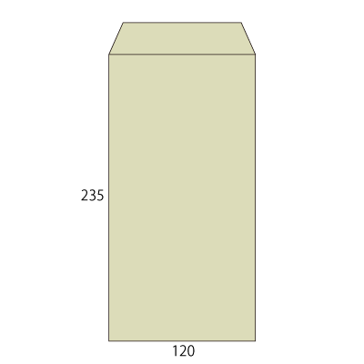 長3透けないコーティング パステルグレー80 (〒枠ナシ)