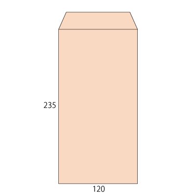 長3透けないコーティング パステルピンク80 (〒枠ナシ)