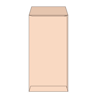長3透けないコーティング パステルピンク80 (〒枠あり)
幅 x 天地：120 x 235mm
米坪：80g/m2