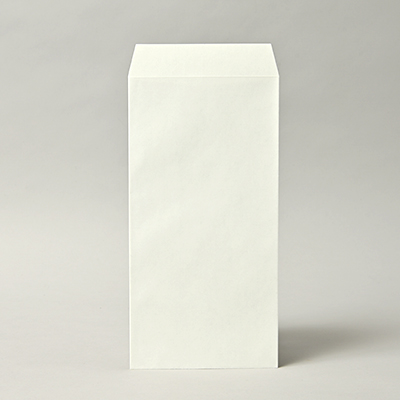 長3 透けないコーティング パステルホワイト80(〒枠なし)
幅 x 天地：120 x 235mm
米坪：80g/m2