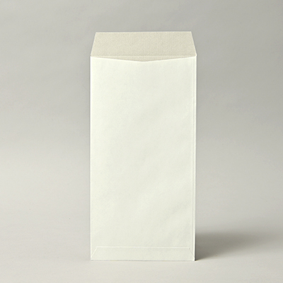 長3 透けないコーティング パステルホワイト80(〒枠なし)
幅 x 天地：120 x 235mm
米坪：80g/m2