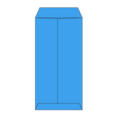 長3セロ窓1号ブルー85中貼(〒枠ナシ)
幅 x 天地：120 x 235mm
米坪：85g/m2