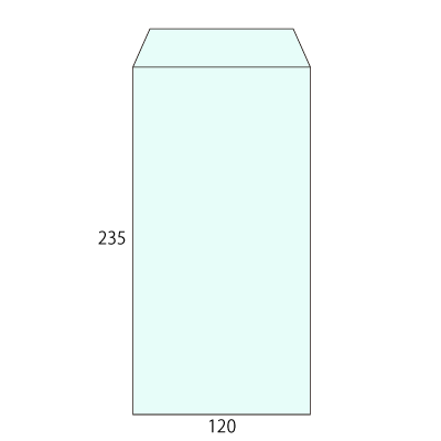 長3カラーミズ85 ヨコ貼 (〒枠ナシ)
