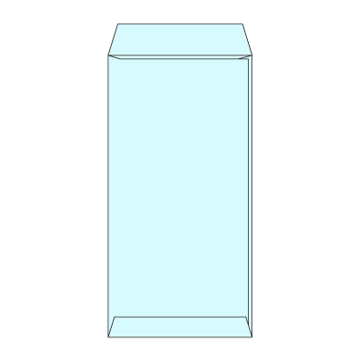 長3サイド封筒 コットン ブルー 116.3g
幅 x 天地：120 x 235mm
米坪：116g/m2