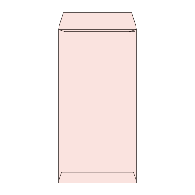 長3サイド封筒 コットン ピンク 116.3g
幅 x 天地：120 x 235mm
米坪：116g/m2