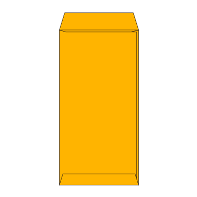 長3オレンジ85 ヨコ貼 (〒枠付き)
幅 x 天地：120 x 235mm
米坪：85g/m2