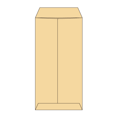 長3 クラフト 70N 中貼 (〒枠なし)
幅 x 天地：120 x 235mm
米坪：70g/m2