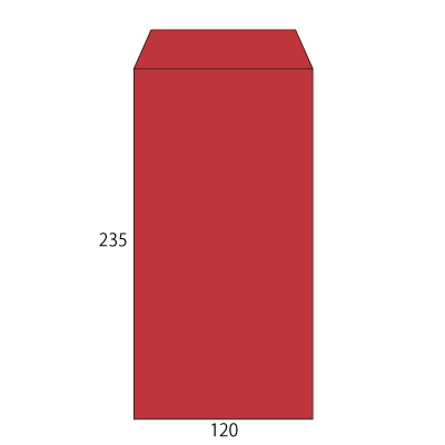 長3サイド封筒 コニーカラーレッド 85g