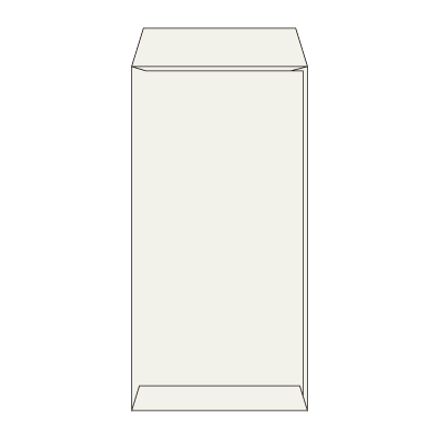 長3シルバー85 ヨコ貼 (〒枠付き)
幅 x 天地：120 x 235mm
米坪：85g/m2