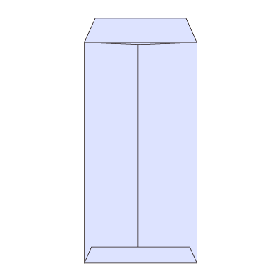 長3セロ窓1号 パステルアクア80 (〒枠ナシ)
幅 x 天地：120 x 235mm
米坪：80g/m2