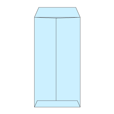 長3エコ窓(グラシン窓)1号 パステルブルー 80
幅 x 天地：120 x 235mm
米坪：80g/m2