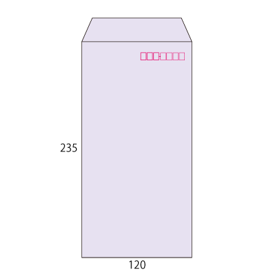 長3パステルフジ80 ヨコ貼 (〒枠付き)