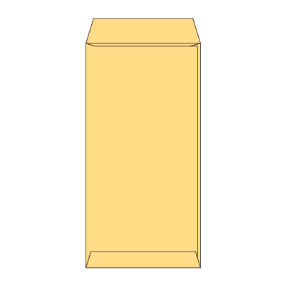 長3パステルオレンジ80 ヨコ貼 (〒枠付き)
幅 x 天地：120 x 235mm
米坪：80g/m2