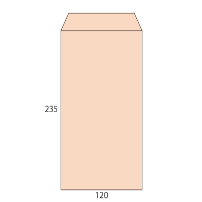 長3パステルピンク80 ヨコ貼 (〒枠ナシ)