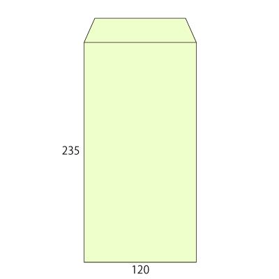 長3パステルウグイス80 ヨコ貼 (〒枠ナシ)
