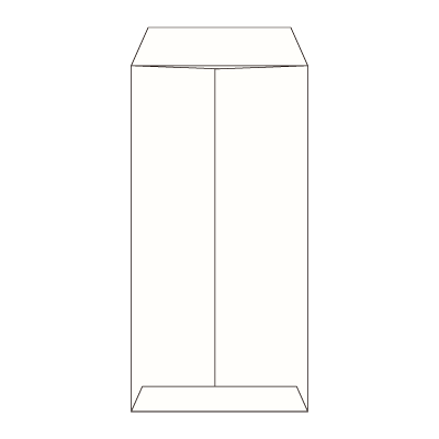 長3 ホワイト 80 中貼 (〒枠付き)
幅 x 天地：120 x 235mm
米坪：80g/m2
