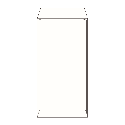 長3 ホワイト 70 スミ貼 (〒枠付き)
幅 x 天地：120 x 235mm
米坪：70g/m2