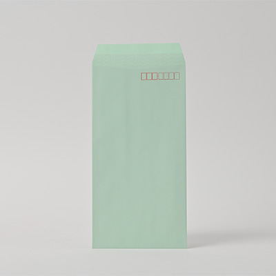 長3 ヨミニクイECグリーン 80 スミ貼 (〒枠付き)