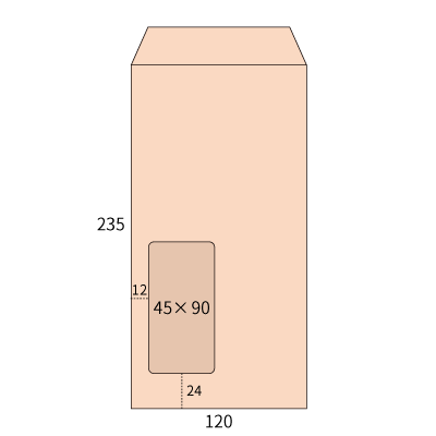 長3セロ窓1号 透けないコーティング パステルピンク (〒枠ナシ)