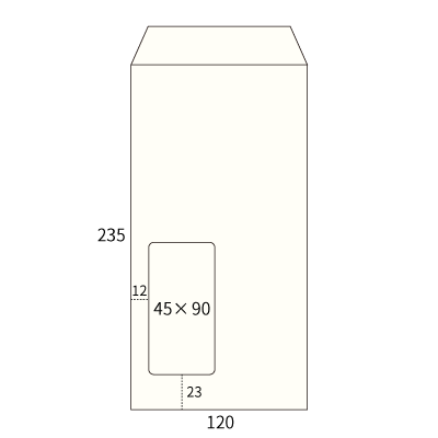 廃番）長3 セロ窓 コットン 地紋有 スノーホワイト116.3g