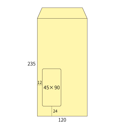 長3セロ窓1号 パステルクリーム80 (〒枠ナシ)
