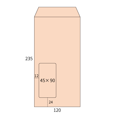 長3セロ窓1号 パステルピンク80 (〒枠ナシ)