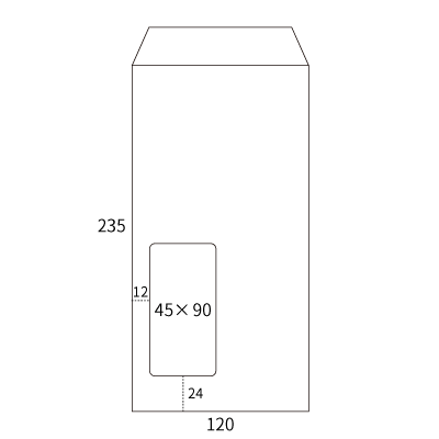 長3 ハイルック グラシン窓 ケント 100 中貼 (〒枠なし)