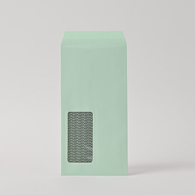 長3窓付 ヨミニクイECグリーン80 中貼 (〒枠なし)