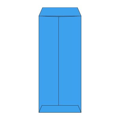 長4セロ窓5号カラーブルー70(〒枠ナシ)
幅 x 天地：90 x 205mm
米坪：70g/m2