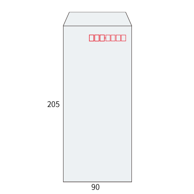 長4カラースカイ70ヨコ貼(〒枠あり)