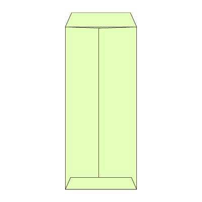 長4セロ窓5号カラーウグイス70(〒枠ナシ)
幅 x 天地：90 x 205mm
米坪：70g/m2