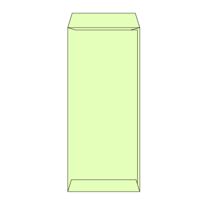 長4カラーウグイス70ヨコ貼(〒枠あり)
幅 x 天地：90 x 205mm
米坪：70g/m2