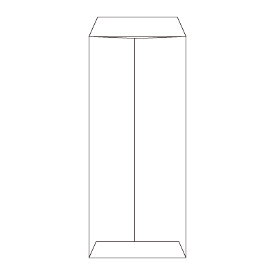 長4 ハイルック ケント 80 中貼 (〒枠なし)(窓45×80)
幅 x 天地：90 x 205mm
米坪：80g/m2
