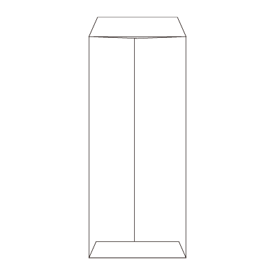 長4 K窓 白 地紋入 (〒枠なし)
幅 x 天地：90 x 205mm
米坪：70g/m2
