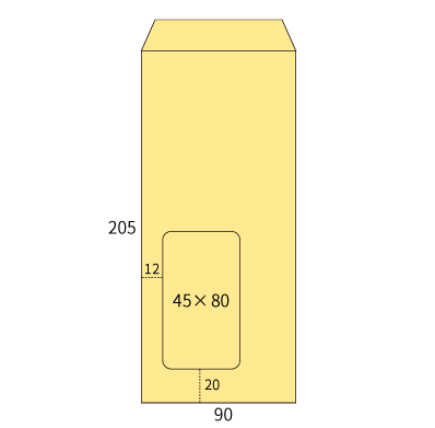 長4セロ窓5号カラークリーム70(〒枠ナシ)