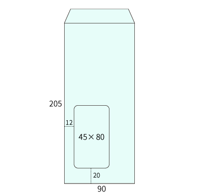 長4セロ窓5号カラーミズ70(〒枠ナシ)