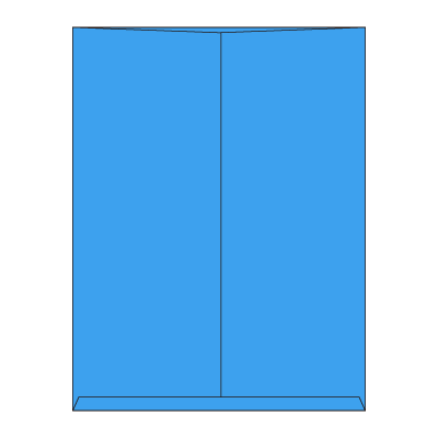 廃番）大型袋 2切判 ブルー120
幅 x 天地：435 x 570mm
米坪：120g/m2