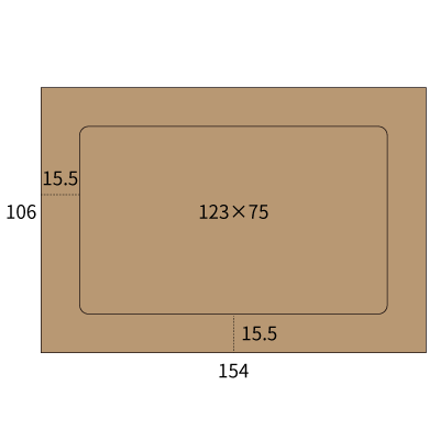 額縁封筒 未晒クラフト