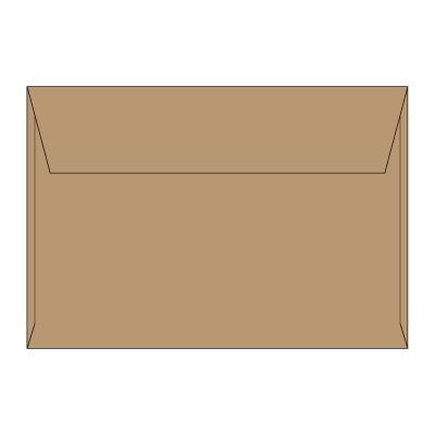 額縁封筒 未晒クラフト
幅 x 天地：154 x 106mm
米坪：100g/m2