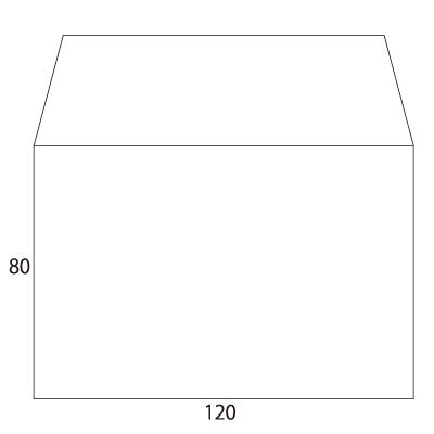 つり銭袋 カマス貼 【白】(既製封筒)
幅 x 天地：120 x 80mm
米坪：100g/m2