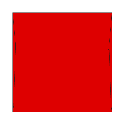 SE16カマス封筒 コットン レッド 116.3g
幅 x 天地：160 x 160mm
米坪：116g/m2